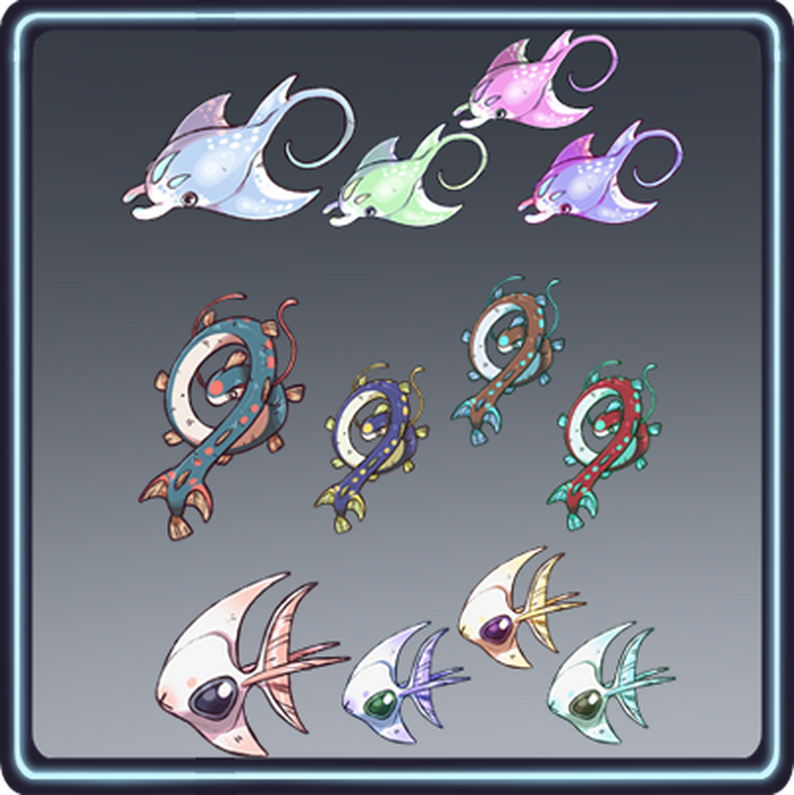 2d Fish Solid Color 2D Free Fish Icons by VoodooMoose