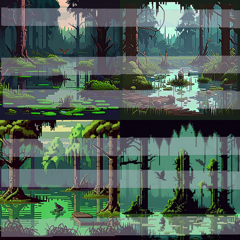 Pixel Art Swamp by 3dStudios