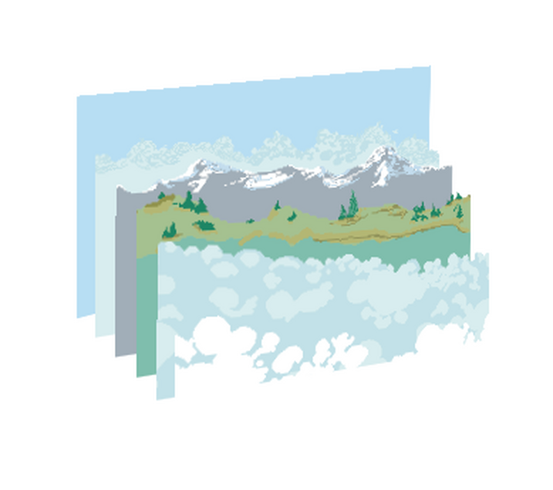 Snowy Mountains - Parallax Background by caspardal