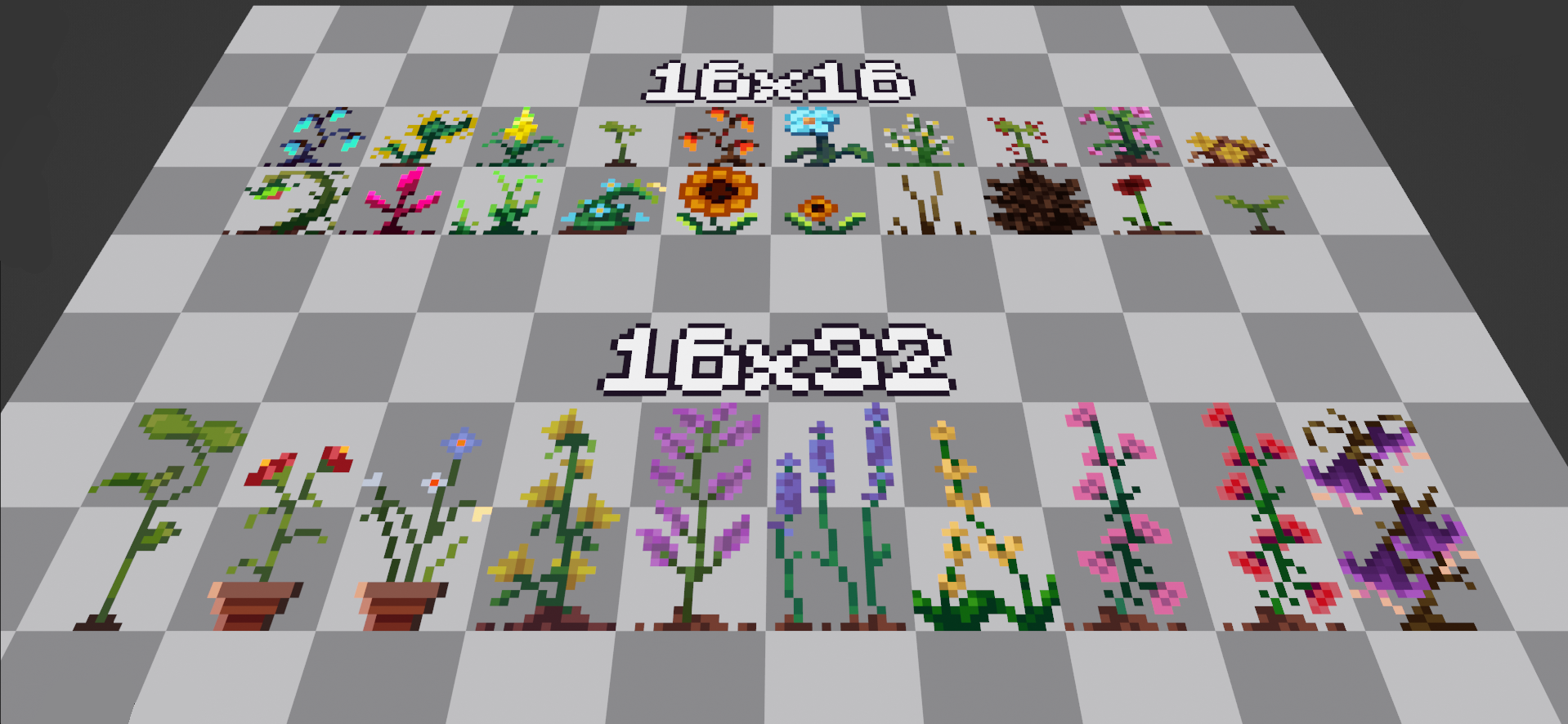 plant & palm 16 , 32 Pixel by Graph Script Dev