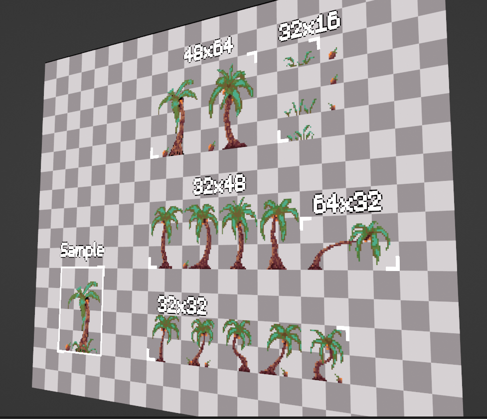 plant & palm 16 , 32 Pixel by Graph Script Dev