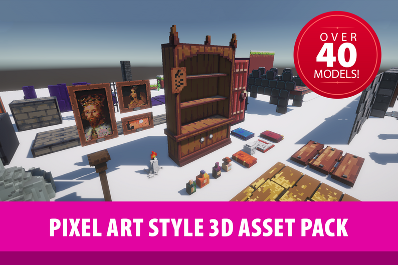 Pixel Art Style 3D Asset Pack by hail satan