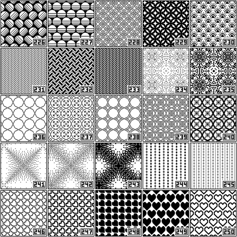 (Pack3) 100x2 seamless 1bit patterns by Lettercore