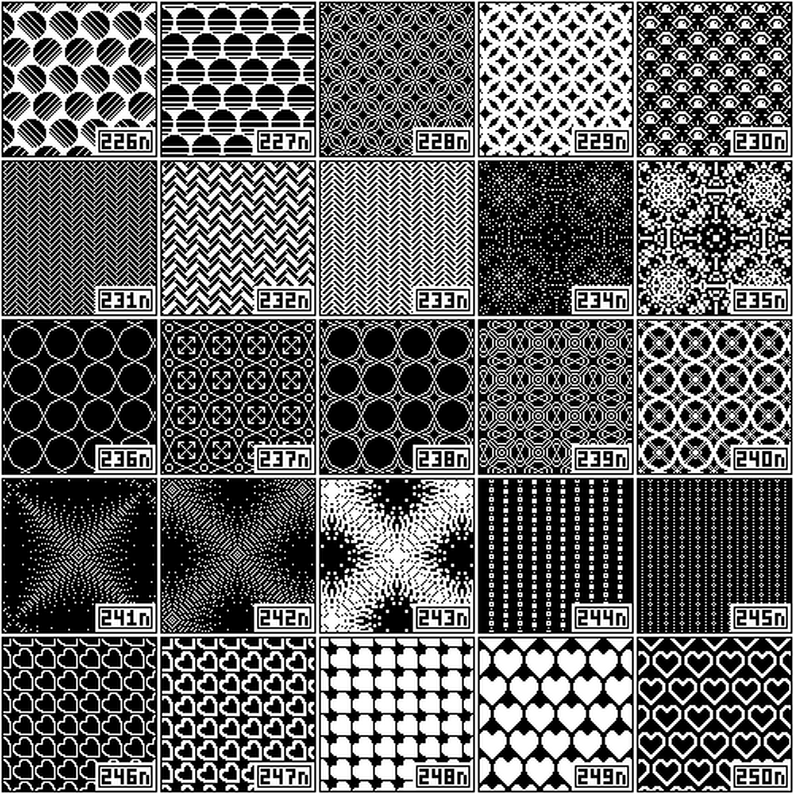 (Pack3) 100x2 seamless 1bit patterns by Lettercore