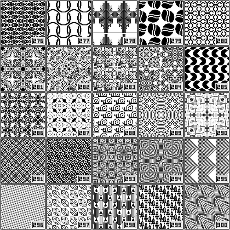 (Pack3) 100x2 seamless 1bit patterns by Lettercore