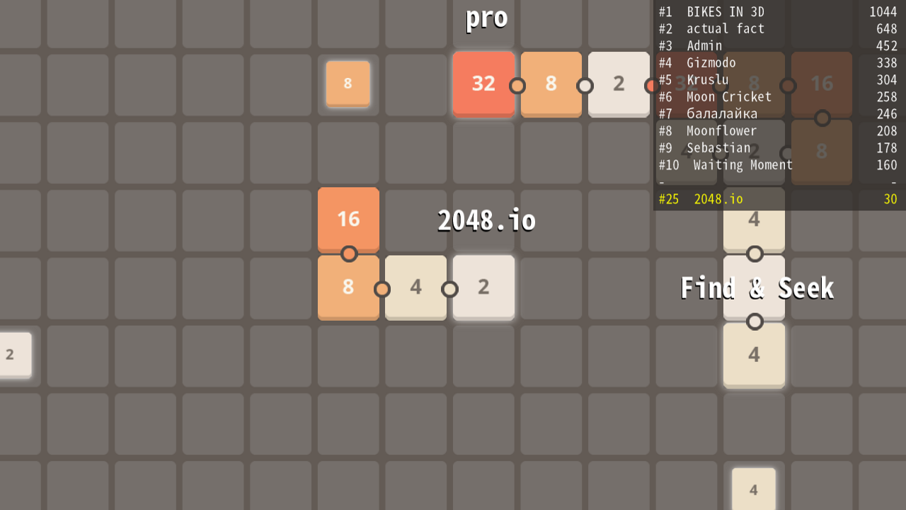 Released - 2048.io - An online 2048 battle