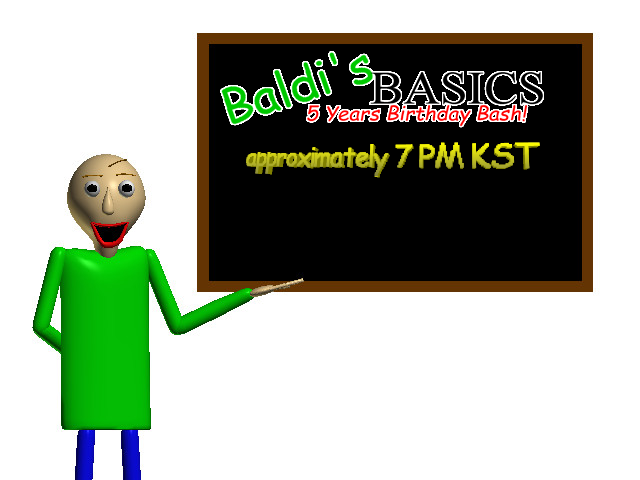 Baldi's Basics 5 Years Birthday Bash! by REMEN1015 Games