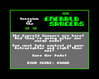 Invasion of the Emerald Saucers (ZX Spectrum Next)