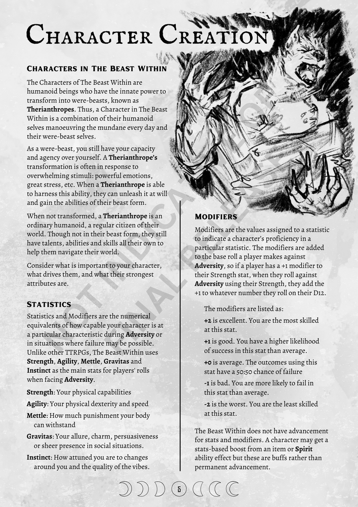 The Beast Within 1st Edition by SpiritBear RPG