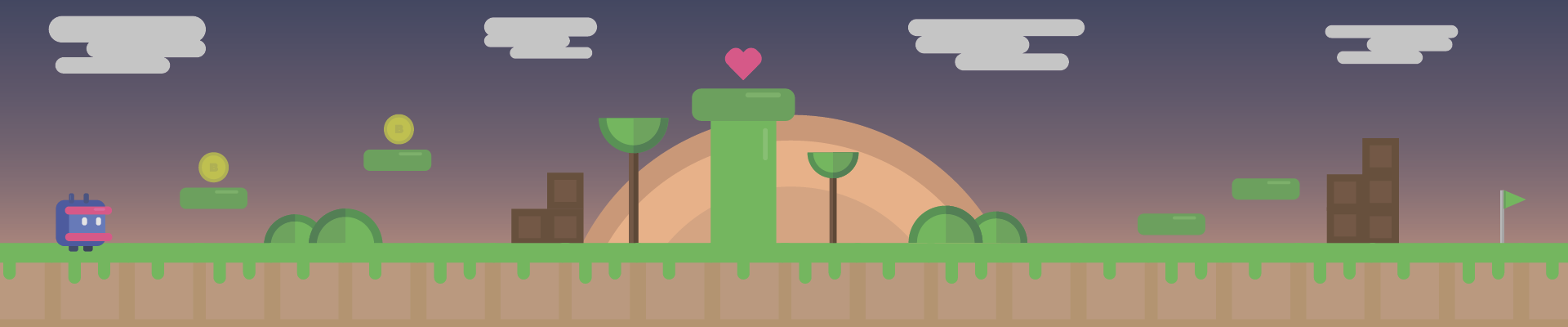 Flat assets pack for platformer