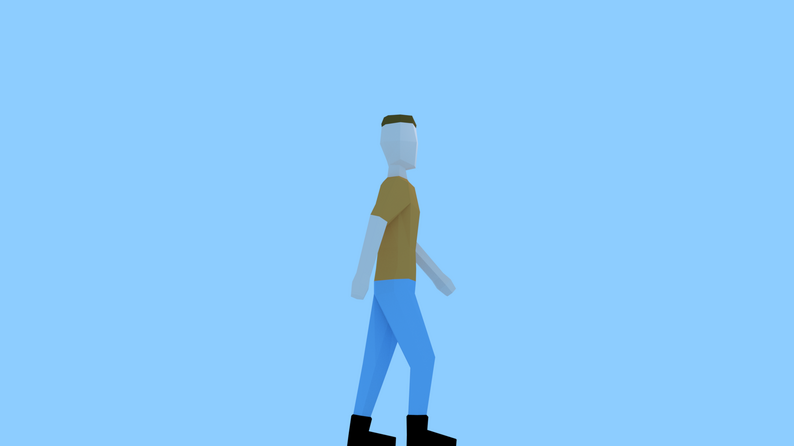 Gui Guy Poly Low Poly Guy + Rigged by NorTEEN_X
