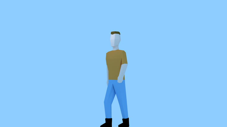 Gui Guy Poly Low Poly Guy + Rigged by NorTEEN_X