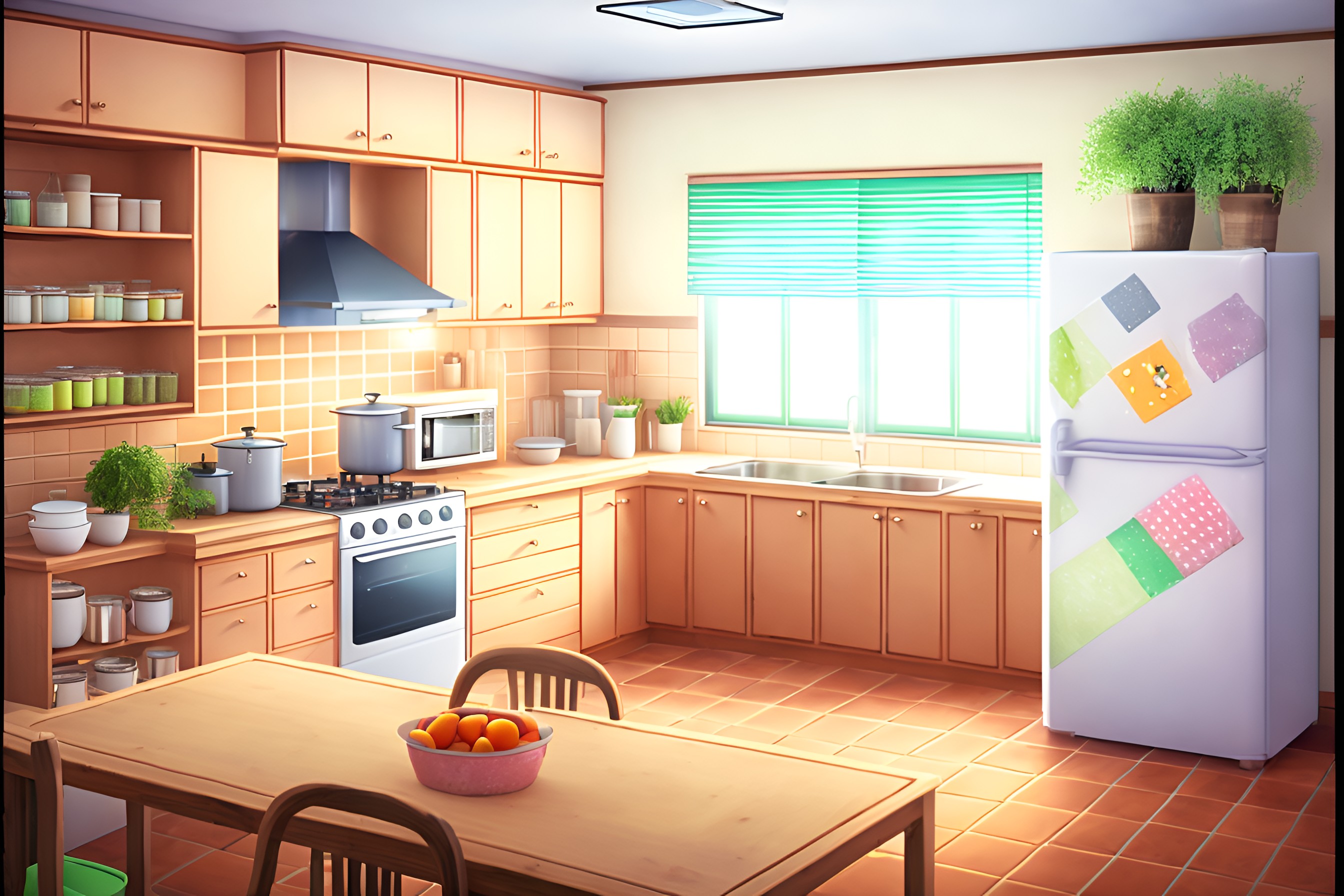 Free HD Cozy Kitchen VN backgrounds by VNA - VisualNovelAssets