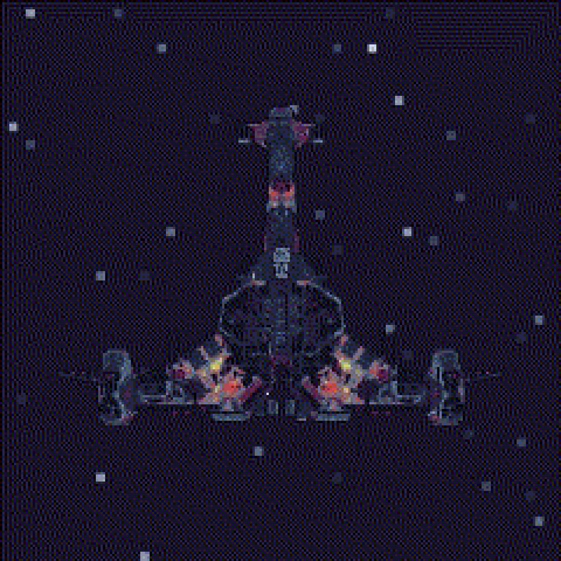 2d Rocketship Stellar Spaceships: High-Res 2D Pixel Art by ASTek Game Studio