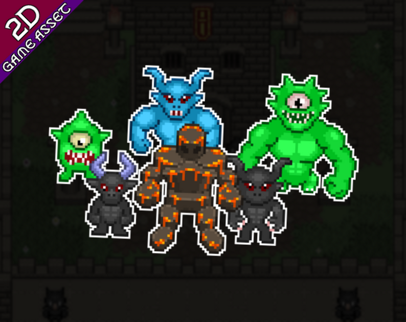 Pixel Battlers Monsters Asset Pack 09 by ELV Games