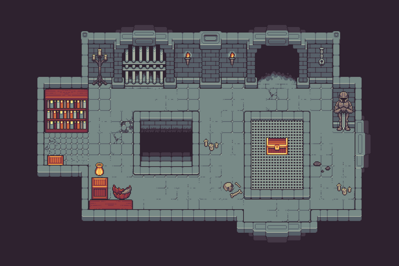 Abandoned Dungeon - Asset Pack and Tileset [32x32] by Meaghan