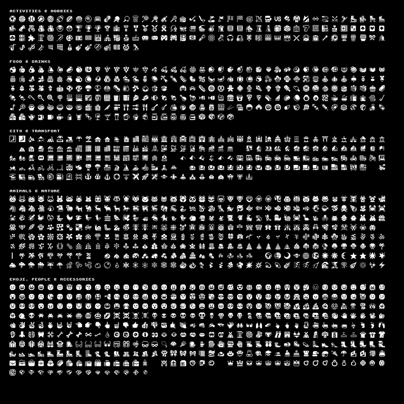 2000+ Pixel Icons Pack by piiixl