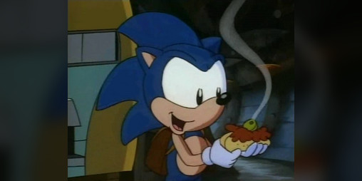 Cover image for sonic the hedgehog eats a chili dog