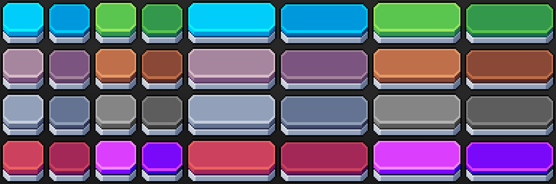 Pixel GUI Buttons Pack 3 By BDragon1727