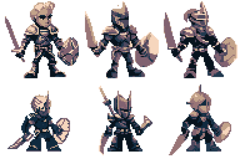 Pixel Knights & armours - Free by Akoro