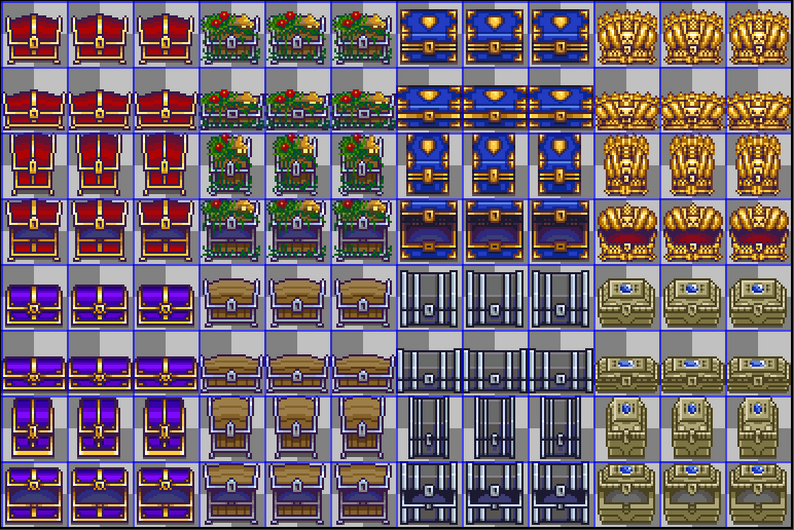 Fantasy RPG Chests 32 x 32 px for RPG Maker by Francisco Téllez