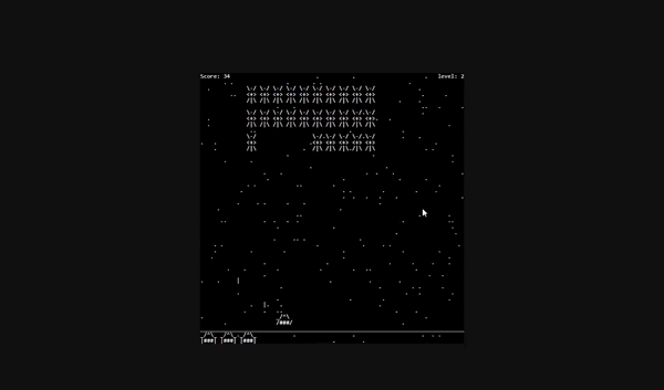 ASCII Invaders by Alexsander Gutierrez Gonçalves