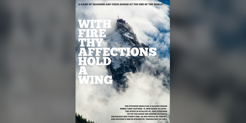 Cover image for With Fire Thy Affections Hold A Wing
