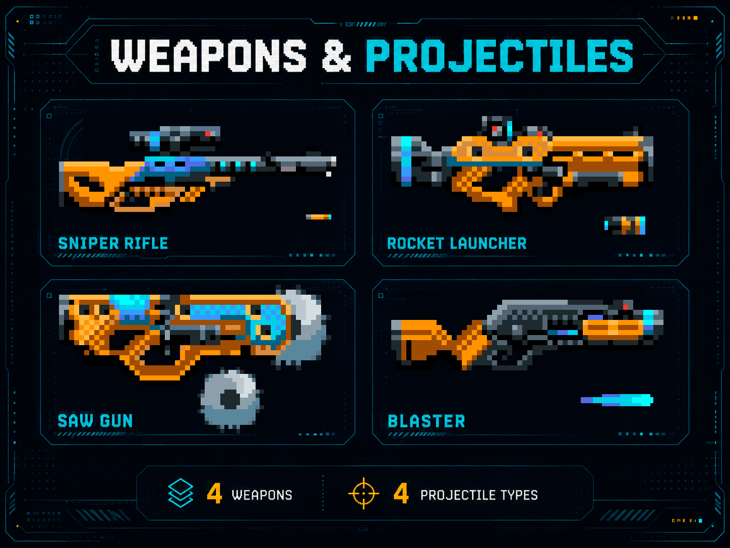 Pixel Robot - Modular Sci-Fi Character Sprite Pack by Masalimov Ilnur