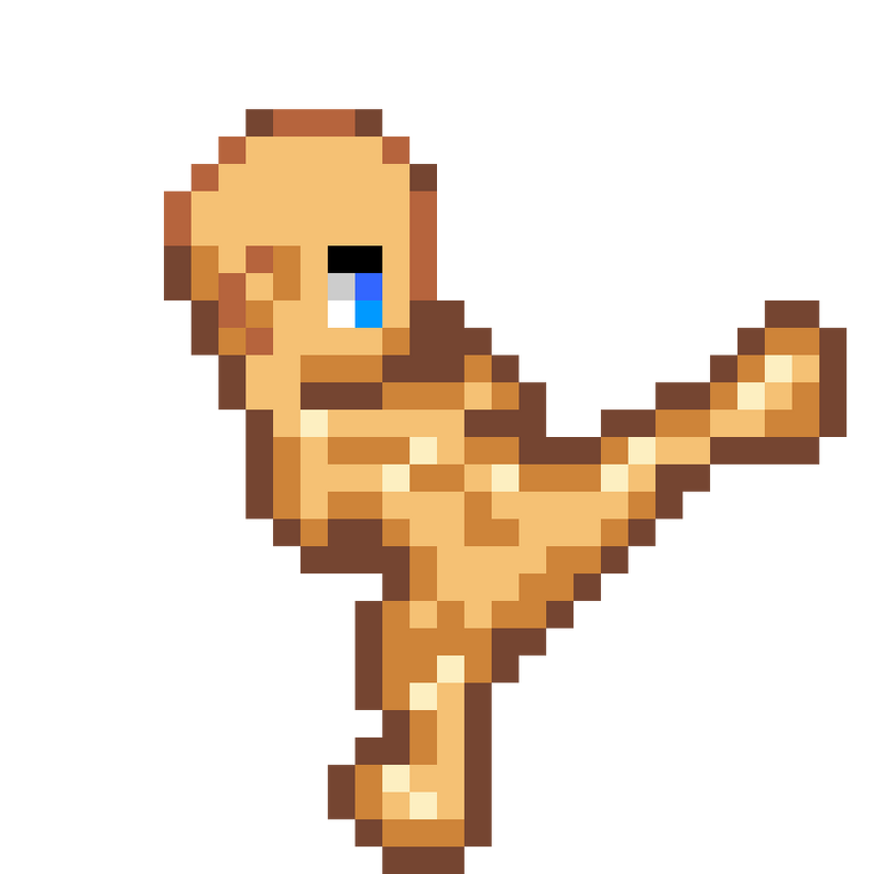 Human/Character Base Pixel Art Sprites in various poses (nearly 100