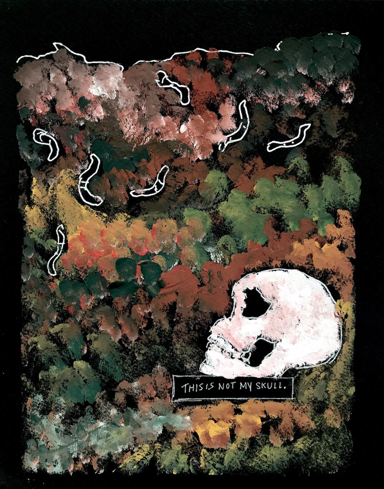 perception cacophony (hades & persephone) issue 1 page comic this is not my skull worms gothic gouache painting