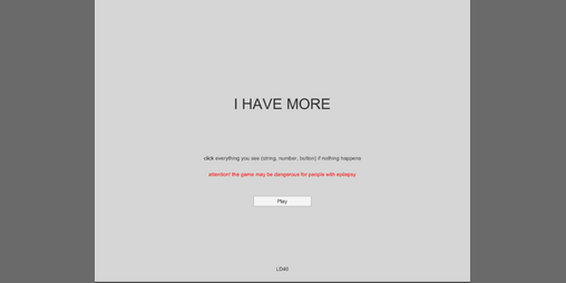 Cover image for I HAVE MORE