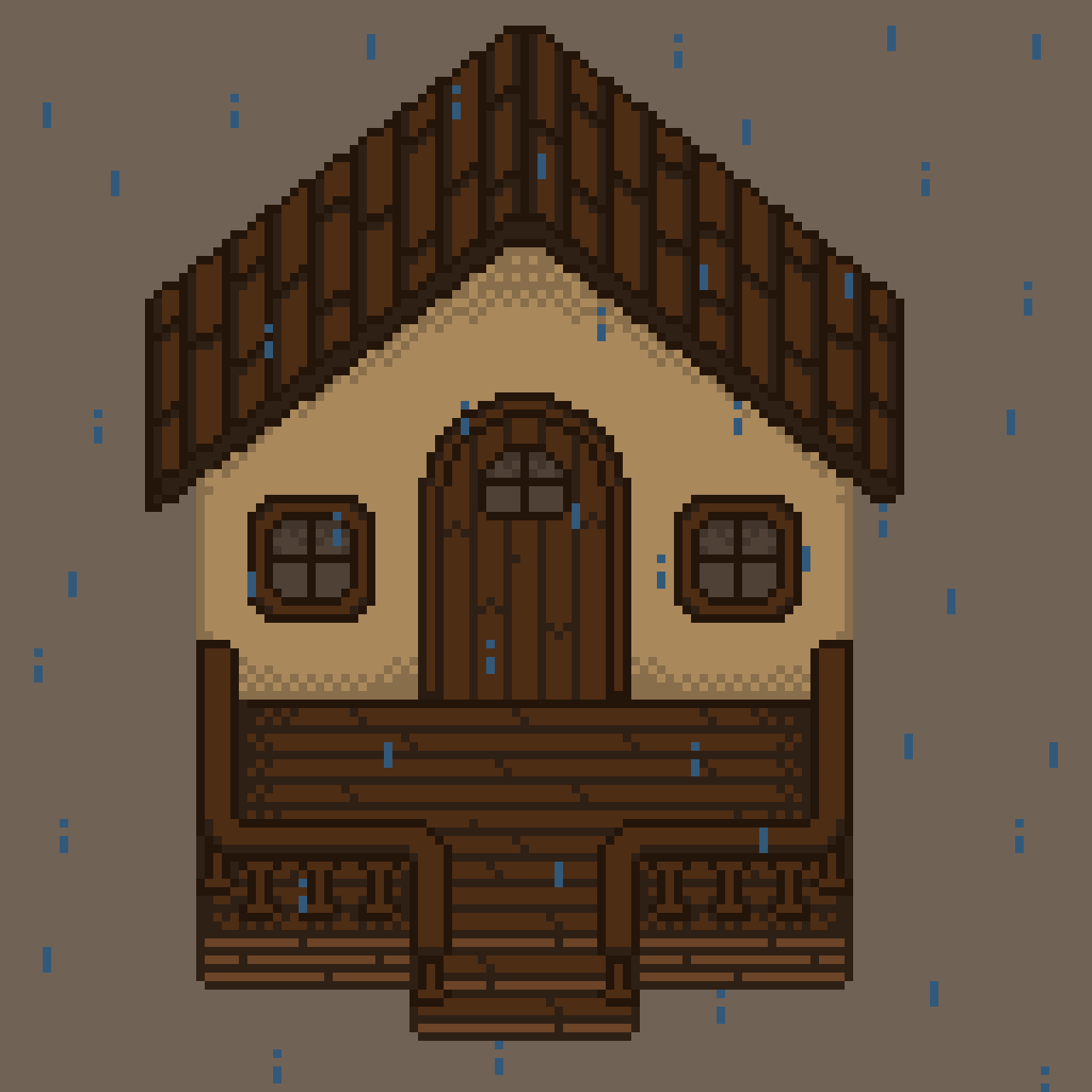 Pixel Art House FREE Top Down By SavvyCow