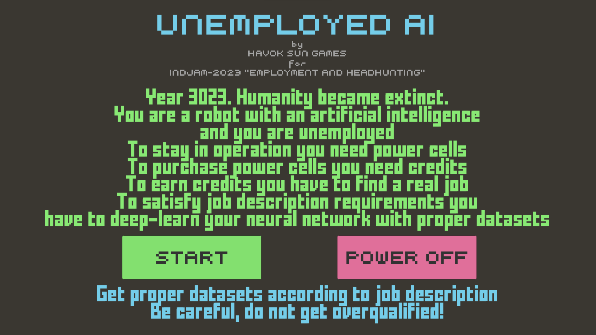 Unemployed AI by Havok Sun Games