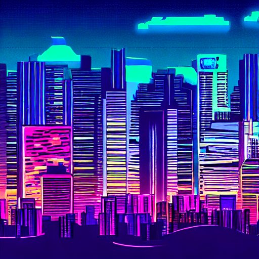Synthwave City Background Asset Pack by TPSStud.io