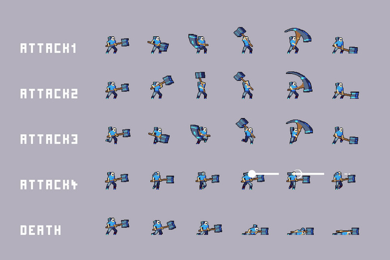 Snow City Bosses Character Pack by Free Game Assets (GUI, Sprite, Tilesets)