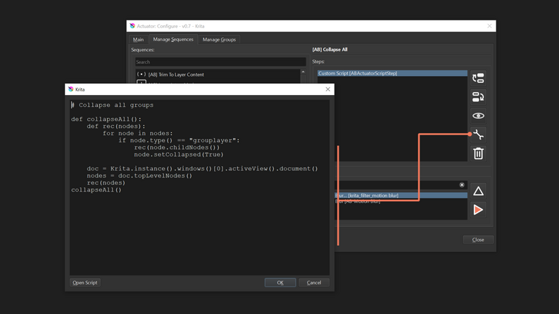 Actuator - Speed up your Krita workflow - Plugin by Augmented Brush