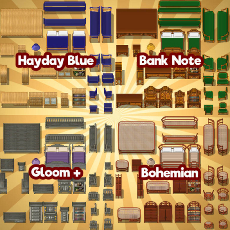 KR Furniture Store ~ Vintage Suites Tileset for RPGs by Kokoro Reflections