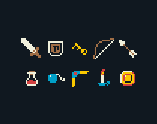 16x16 RPG Items - Free by Toronja