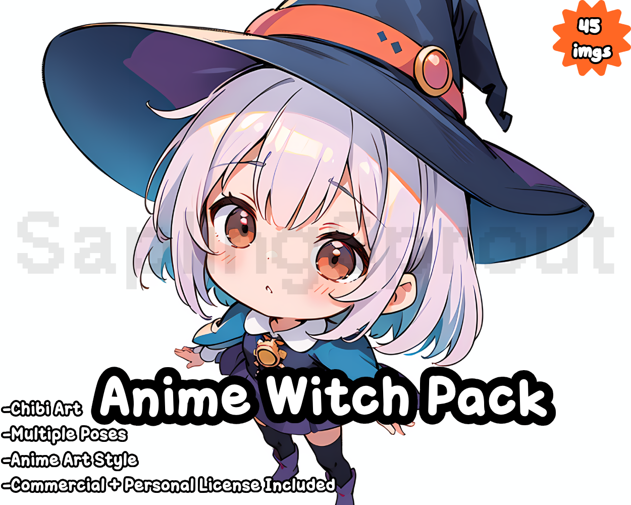 Chibi Witch Anime Portrait Pack by Straw Lion