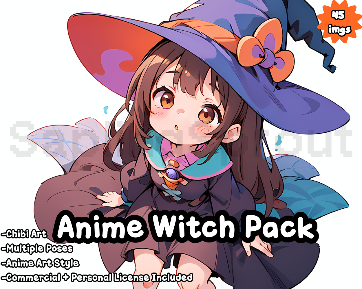 Chibi Witch Anime Portrait Pack by Straw Lion