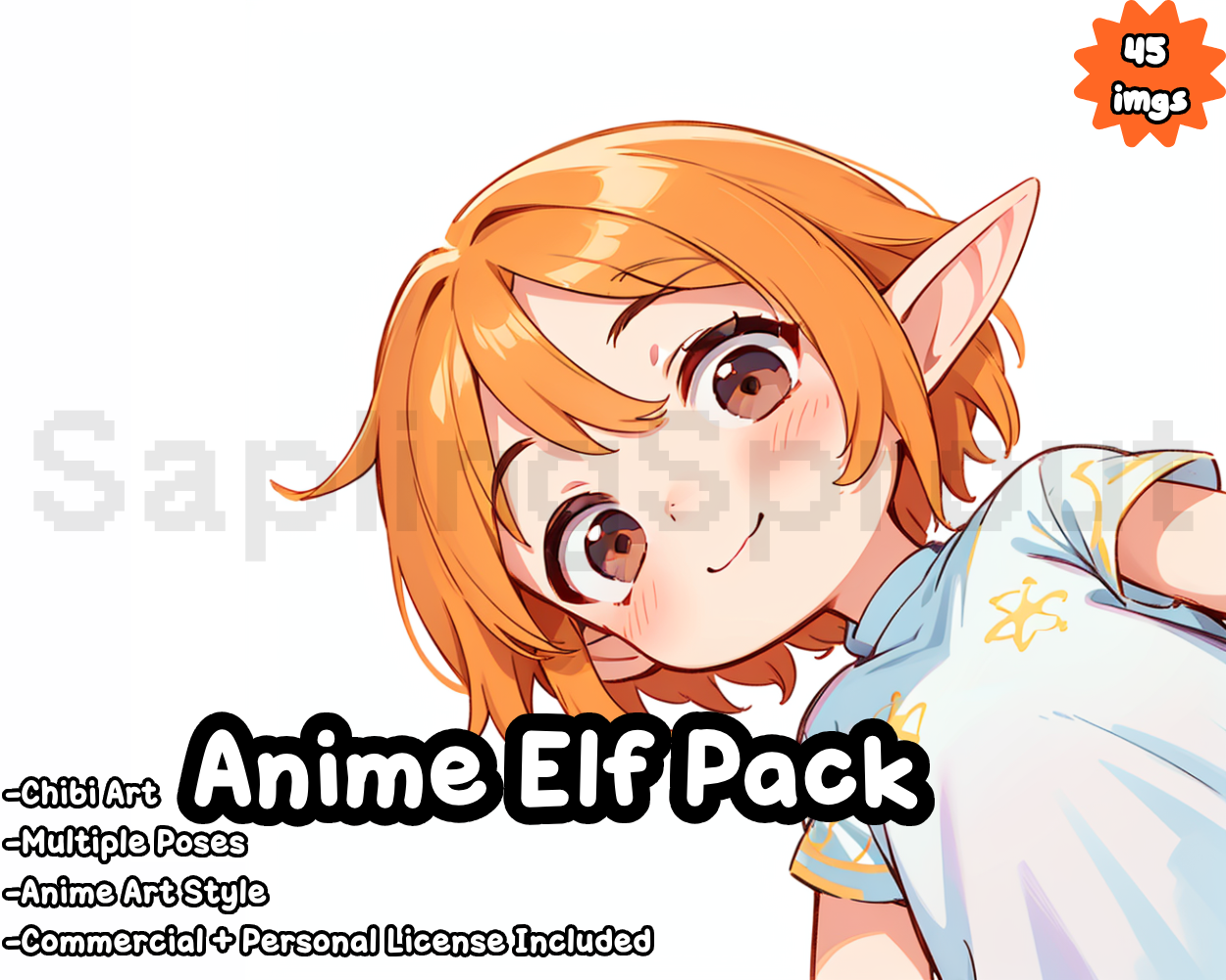 Chibi Elf Anime Portrait Pack by Straw Lion