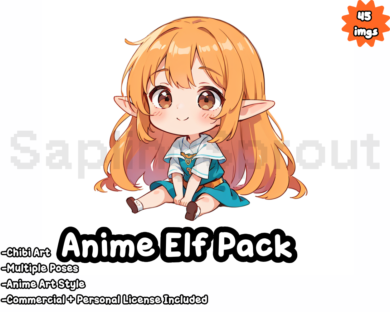 Chibi Elf Anime Portrait Pack by Straw Lion