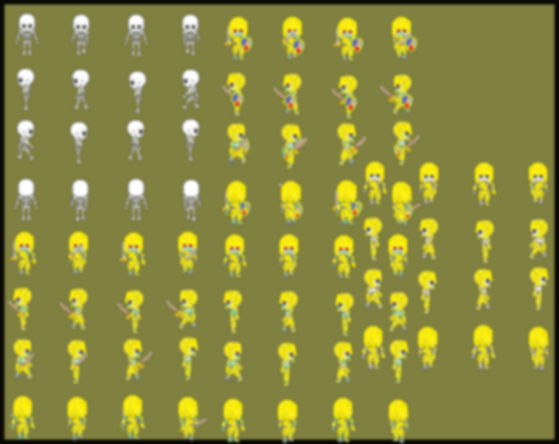Top Down 2D Skeleton Sprite Pack #2 by Logiklik