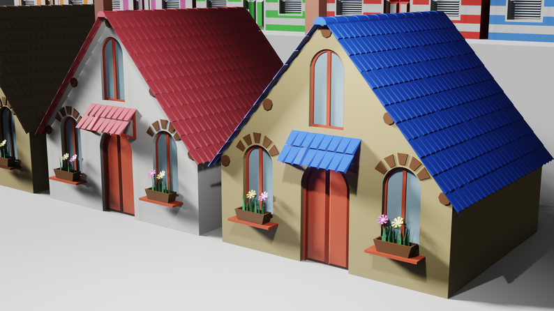 Low Poly House Pack by BlenderVoyage