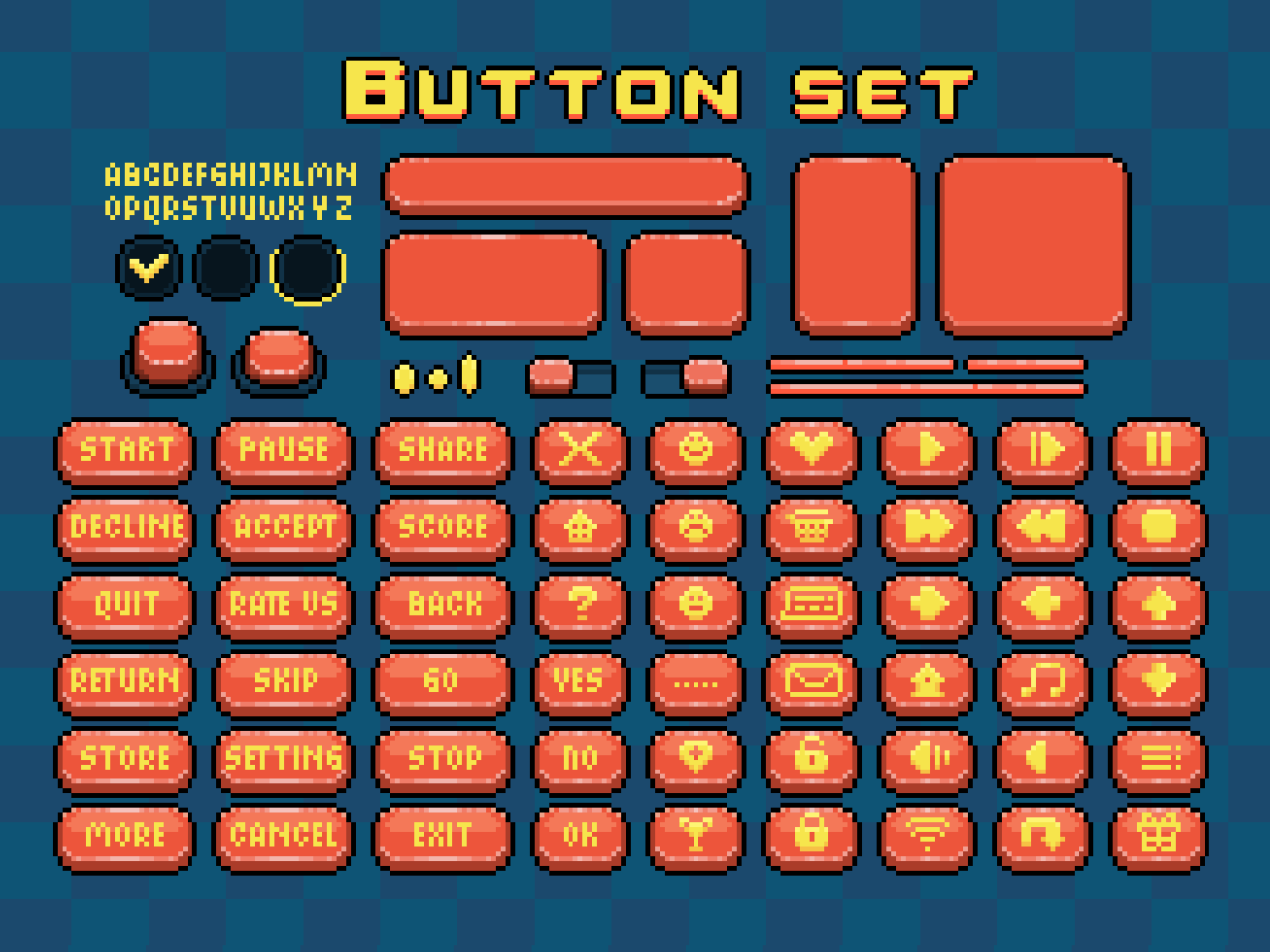 Animated Pixel Buttons Pack By Mariia