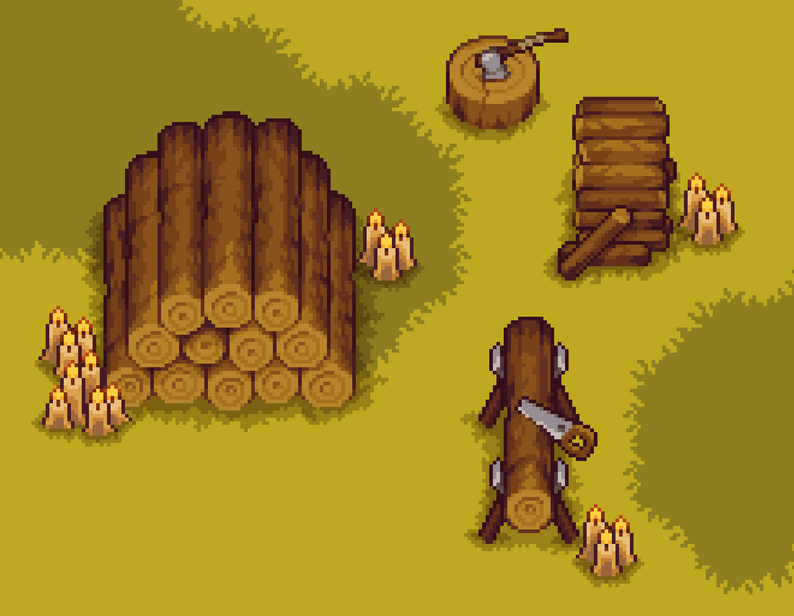 Era Of Fantasy: Village Props - Pixelart Asset Pack By Aamatniekss