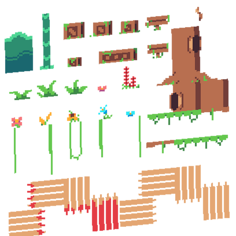 Jungle Tileset [16x16] - Fantasy Pack by Eduardo Scarpato