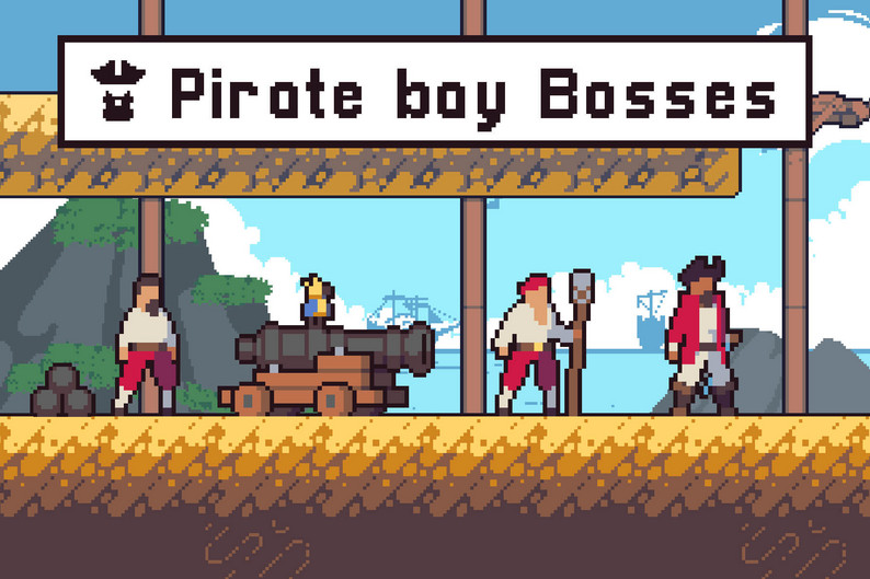 Pirate Captain and Warriors Pixel Art Sprite Pack by Free Game Assets ...