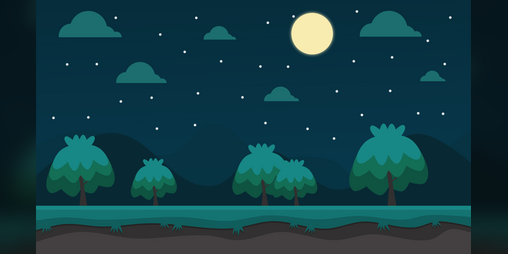 2D Night Background by MadFireOn