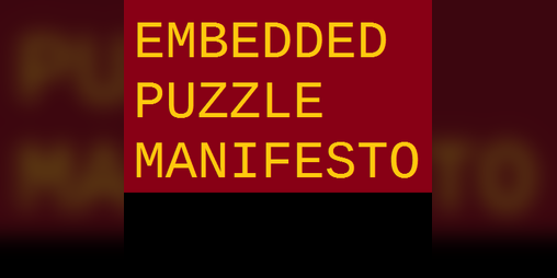 Cover image for EMBEDDED PUZZLE MANIFESTO